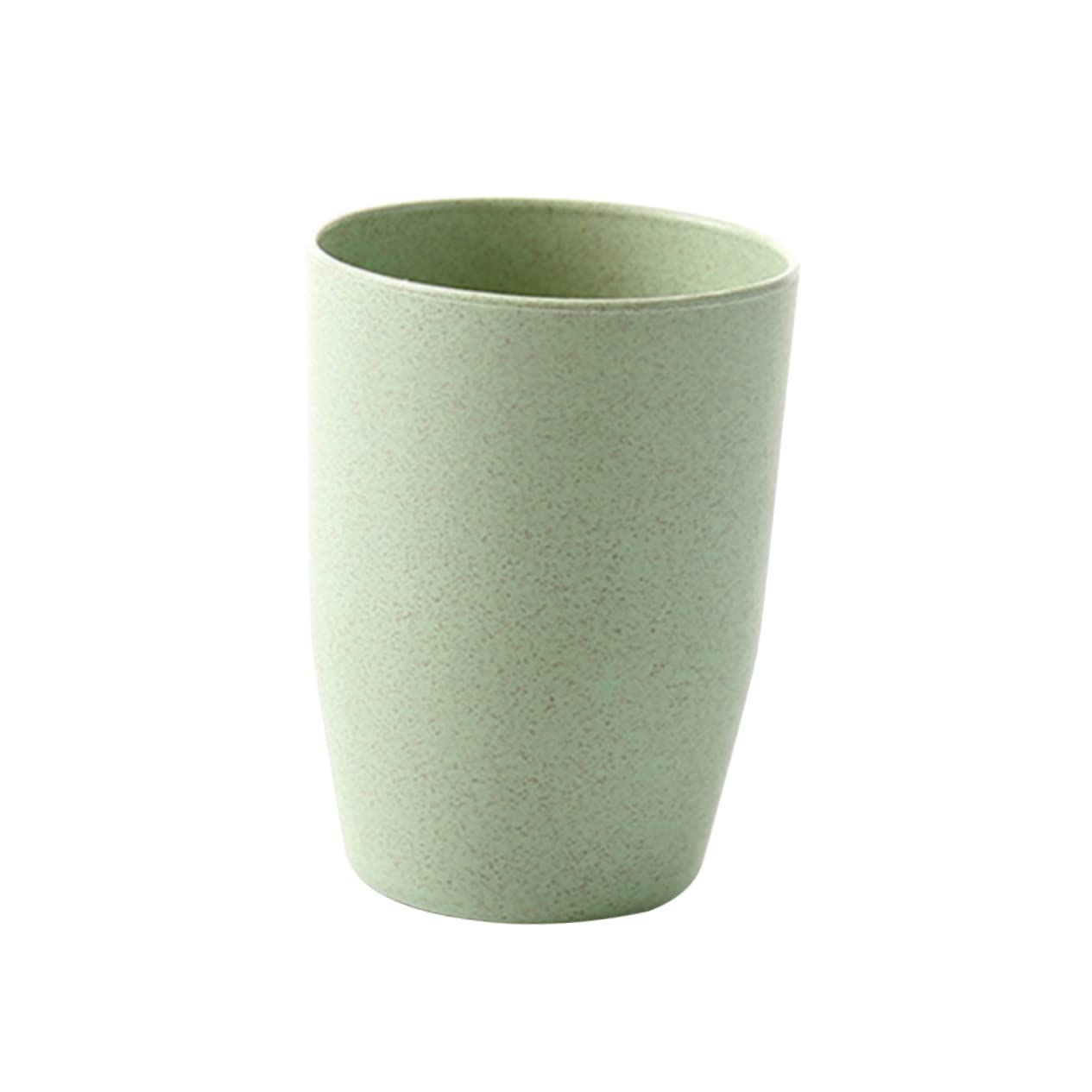 PRETYZOOM Bathroom Mouthwash Cup Simple Round Wheat Stem Tumbler for Boys and Girls Adults Northern Europe Green Rinse Cup Lightweight Easy to Clean