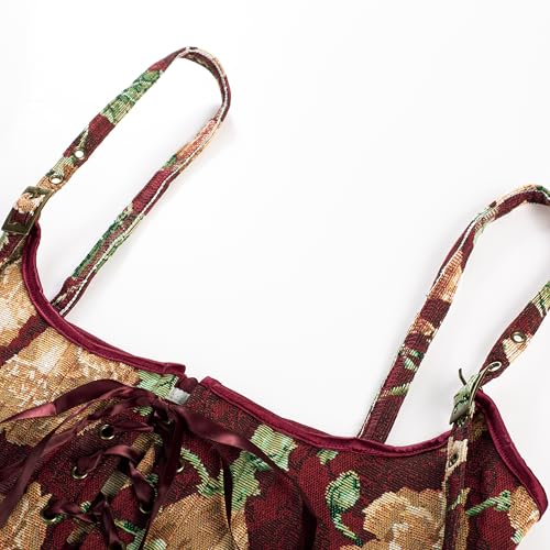 Image of Scarlet Darkness Corset Belt for Women Floral Renaissance Underbust Corset