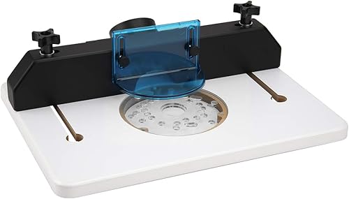 POWERTEC 71392 Mesa de enrutador recortada - Placa base de enrutador con agujeros preperforados para enrutadores recortados, enrutadores compactos