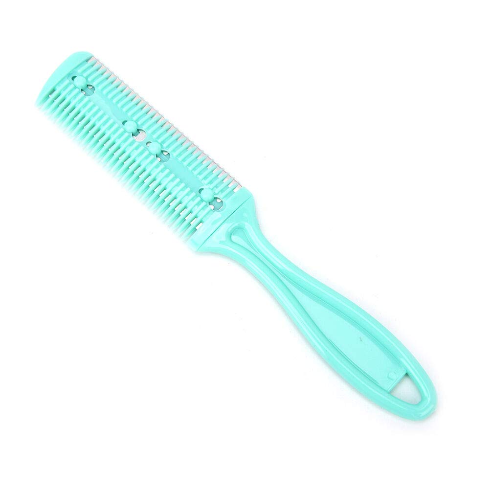 YNR PRO HAIRDRESSING HAIR SHAPER THINNING LAYER HAIR CUTTING RAZOR STEEL COMB (Sea Green)