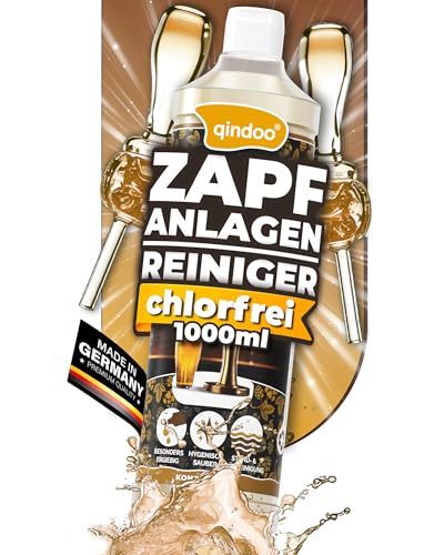 Qindoo Bierleitungsreiniger 1L Profi Zapfanlagenreiniger & Schankanlagen Reiniger für Bierleitung Zapfanlage & Gärbehälter Hygienische Reinigung für Gastronomie Party & Bierbrauen