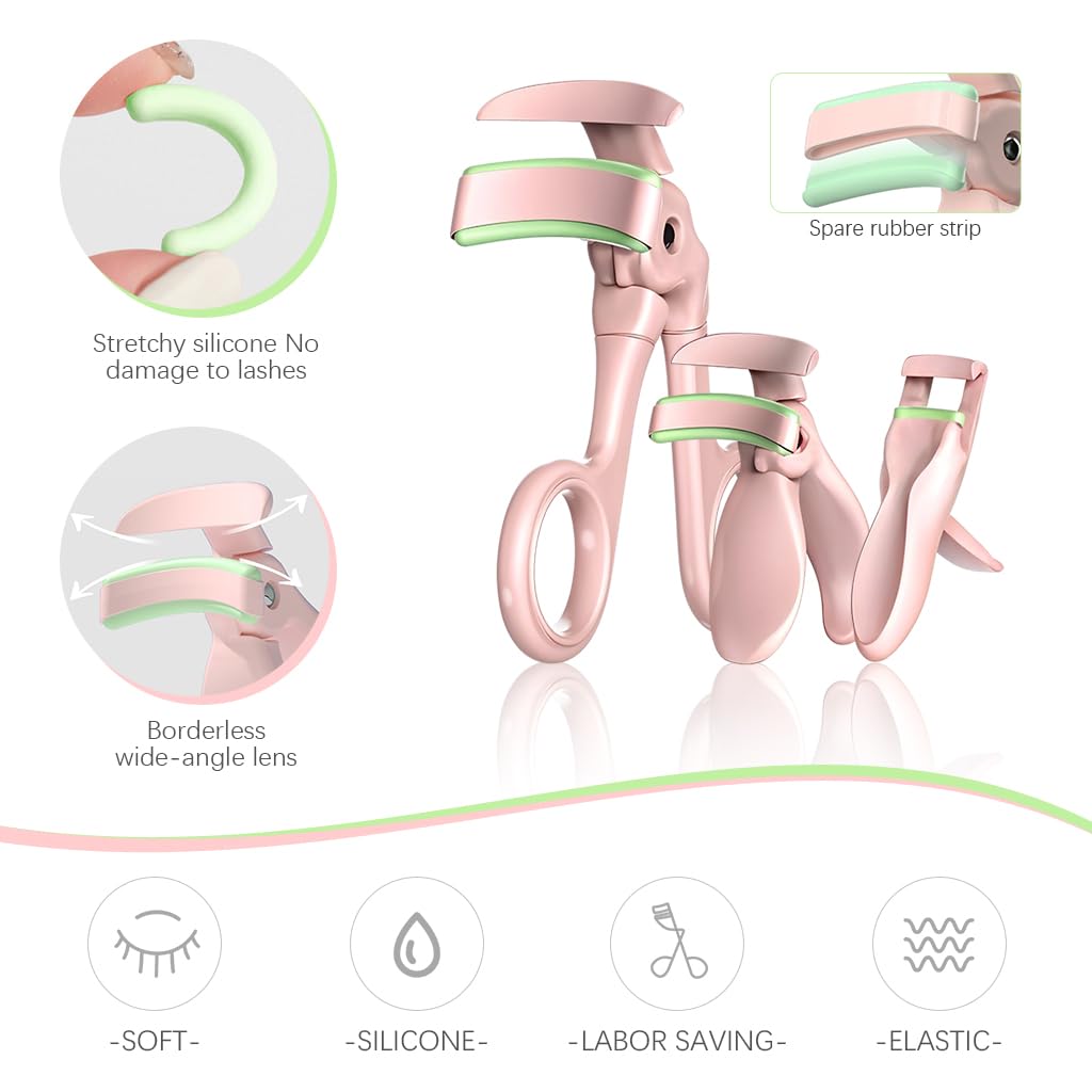 MAYCREATE 3Pcs Mini Eyelash Curler Set, Lash Clamp For Hard Lashes 2