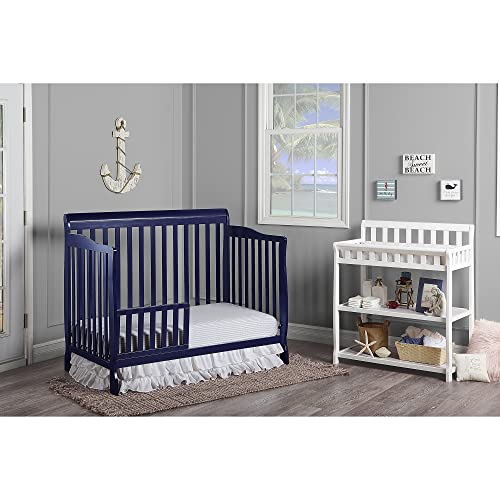 Image of Dream On Me Toddler Guard Rail for Convertible Crib, Solid Wood Bed Rail for Toddler Bed Conversion, Royal Blue