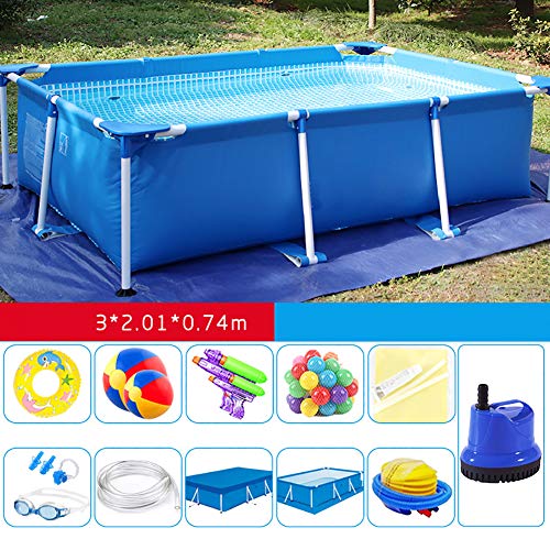 WRJ Deck Plane Rectangular Dustproof Waterproof Foldable Easy Cover Pools Outdoor Beach Summer Party Multifunctional Indoor Playground Space Fishpond Pet Pool Paddling Pool,Style 1