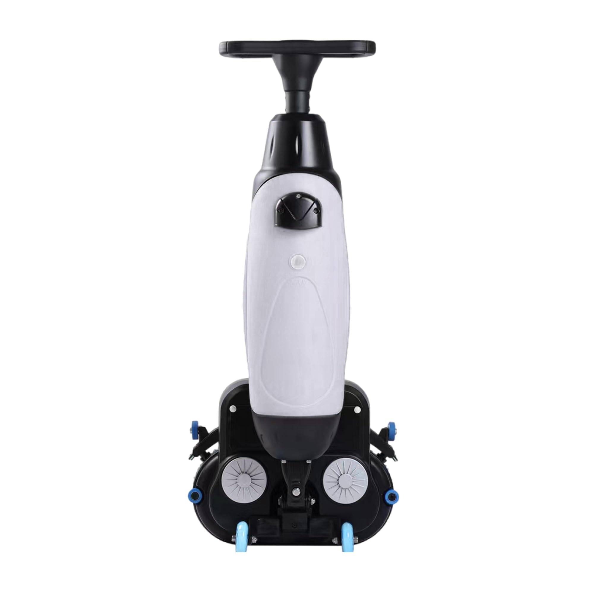 Macchina Pulitrice Pavimenti a Spinta Manuale, Funzione Aspirazione Bagnato Asciutto Lavaggio, 17in Gr&i Serbatoi, Testa Rotante 360°,13000 Piedi²/H per Centri Commerciali(White-standard)