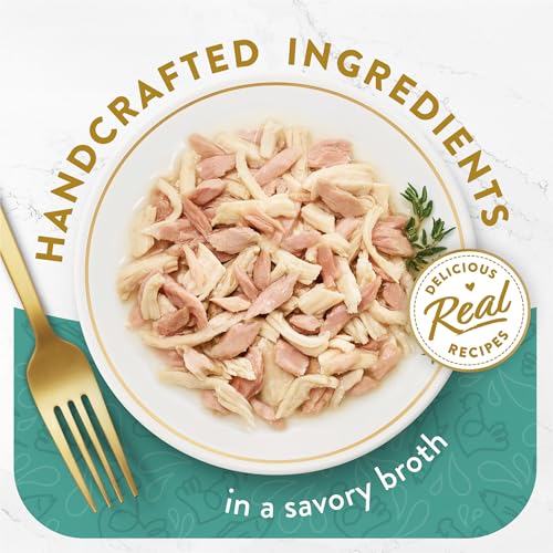 Image of Fancy Feast Purina Appetizers Lickable Grain Free Wet Cat Food Topper White Meat Chicken and Flaked Tuna Appetizer - 1.1 oz. Trays,(Pack of 20)