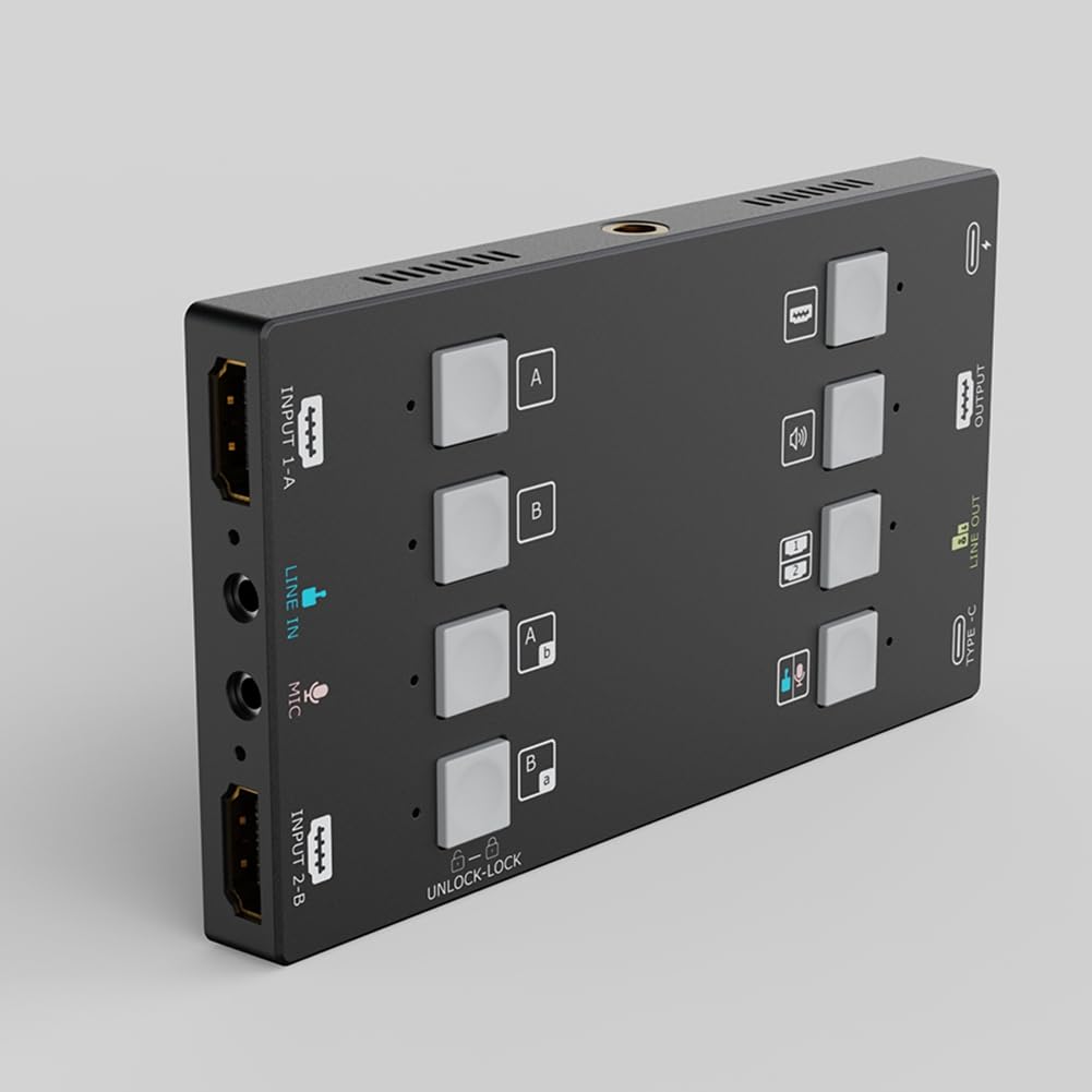 Mixaggio Audio Video Capture H2U Compatibile con Dual 4K -Compatibile Adatto per Console di Videogiochi in Streaming Live