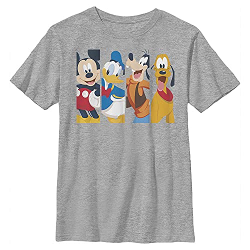 T-shirt Disney garçon gris Athletic Heather col rond taille Large