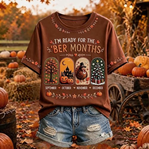 Thanksgiving Shirts for Women Crewneck I'm Ready for the BER Months Shirt - image 2