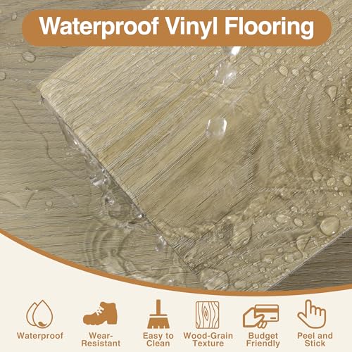 Dalles de sol en vinyle imperméables pour cuisine et salle de bain