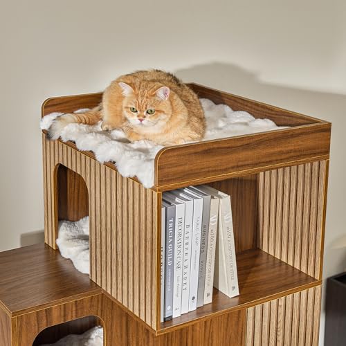 Librero para Gatos Pawlio Ergonómico 72" Nuez miniatura 5