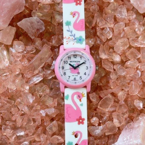 Image of Miykon Kids Watches for Boys and Girls - Educational Time-Telling Gift for Kids Aged 3-15, Toddlers, Preschoolers, and School-Aged Children - Easy to Read Analog Watch, Soft Resin Band, Japanese Quartz, 100M Water Resistant
