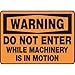 Accuform MEQM316XT, 10" x 14" Dura-Plastic Sign: "Do Not Enter While Machinery is in Motion", Pack of 8 pcs