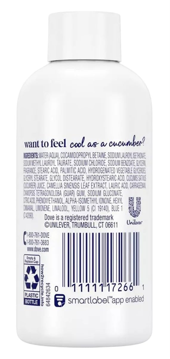 Dove Refresh Body Wash Cucumber & Green Tea, 3 Ounces (Pack of 12)