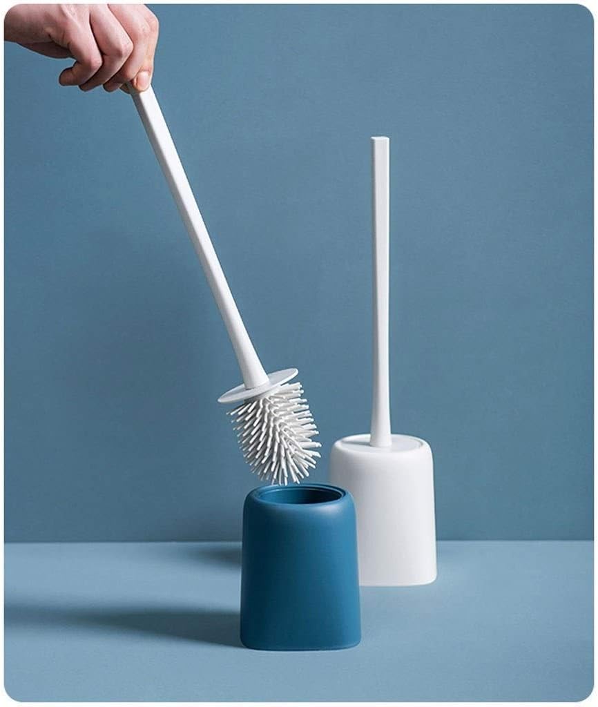 SPOUR Toilet Brush Holder Toilet Brush Set Long Handle No Dead Corner Toilet Brush Free Punching Toilet Brush Ventilation Automatic Drying,Toilet Brush with Holder