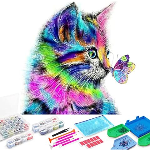 Zoncolor Diamond Painting Kit with Storage Containers Child/Adults Gifts - All in one Kit with 28 Grids Storage Box, Storage Bag, Diamond Gems, Drill Point Pen, Trays Holder Beads Organizers Kits Cover
