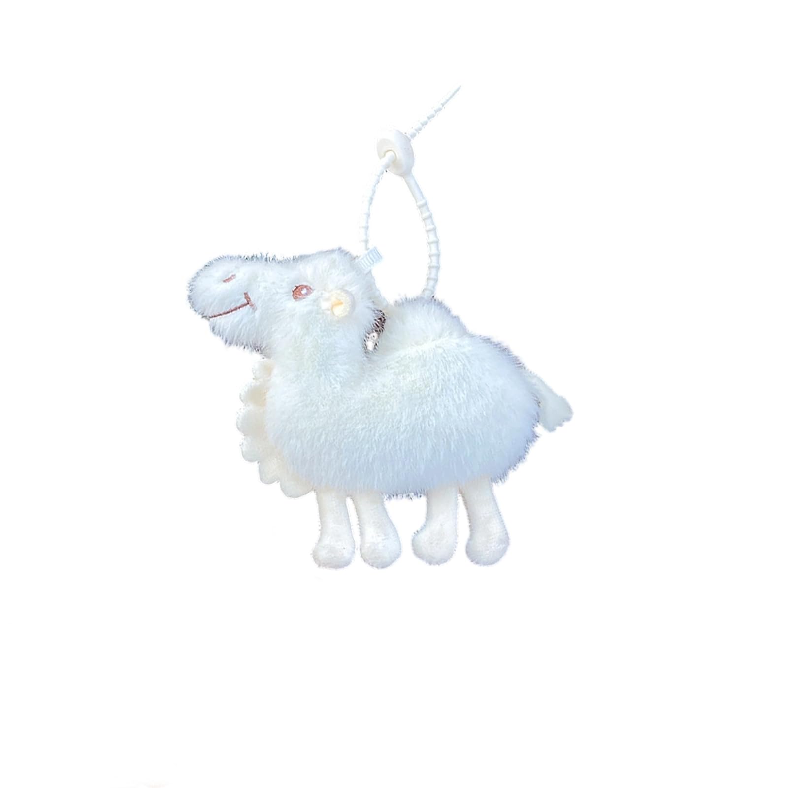 Vynetra White Soft Desert Camels Keychain Handmade Plush Toy Decorative Accessory Bag Pendant Suitable For Bags Or Room Displaying Camels Soft Keychain