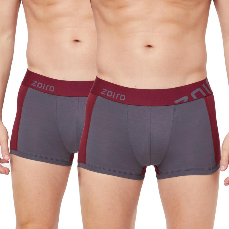 Image of Zoiro Men's Soft Cotton Blend Solid Trend Trunk (Pack of 2) |Colours May Vary