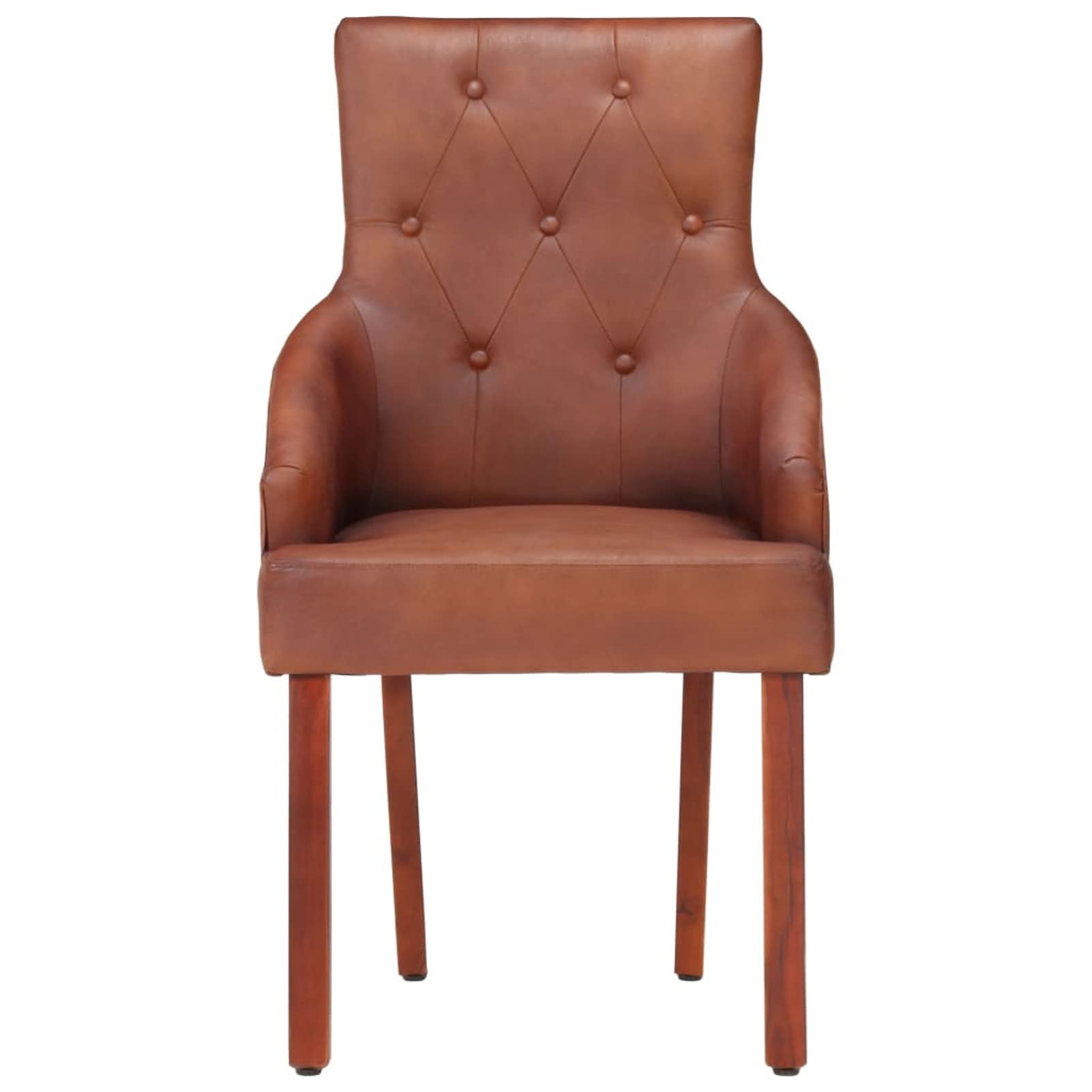Krzesła do jadalni 4 szt. Krzesła do jadalni Krzesła Jadalnia Salon Meble Dining Chairs Krzesło do jadalni Brązowa Prawdziwa kozia skóra