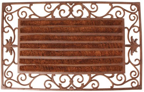 Esschert Design Schmutzfangmatte, Fußmatte, Rahmen aus Gusseisen mit Kokos-Einlage, rechteckig, ca....