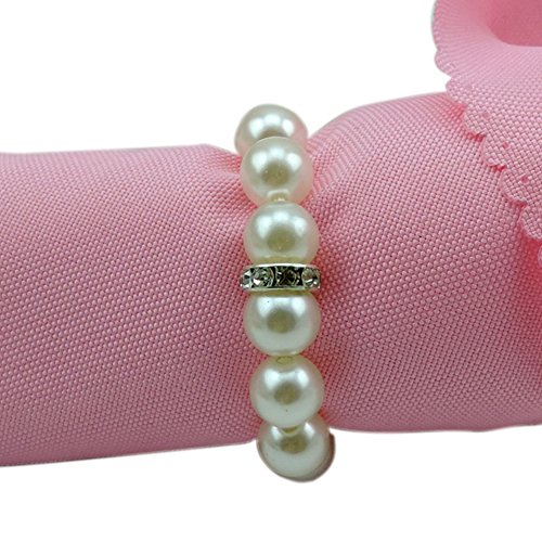 Tangpan Imitation Pearl Napkin Rings With Elastic For Wedding And Hotel With Diamond Soft Decoration For Napkin Rings (20) #TOP1