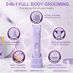 5-in-1 Razors électriques pour femmes,Bikini Trimmer pour femmes et Shaver électrique pour femmes (Purple)