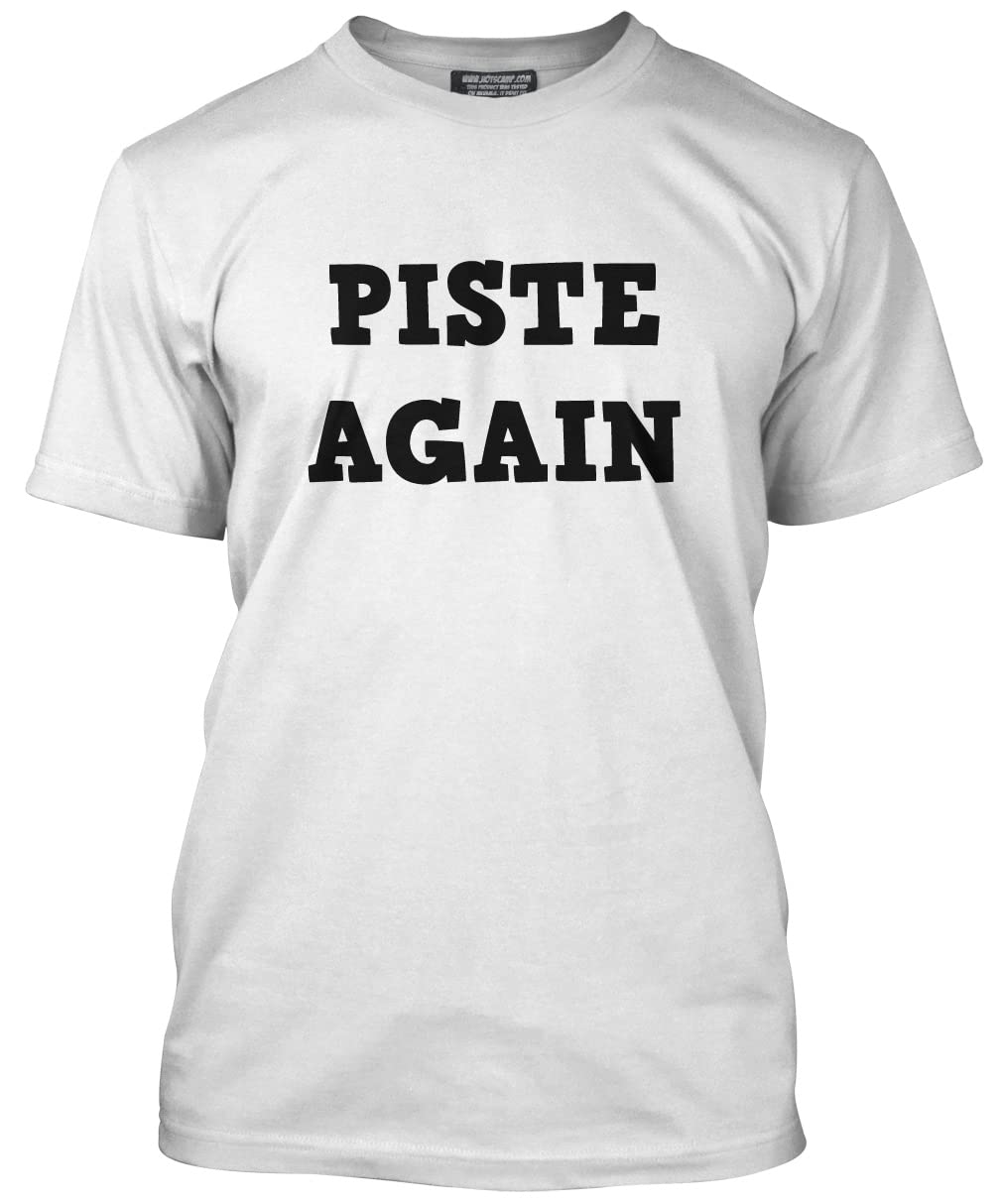 Hotscamp Men's White Piste Again Unisex T-Shirt - Large