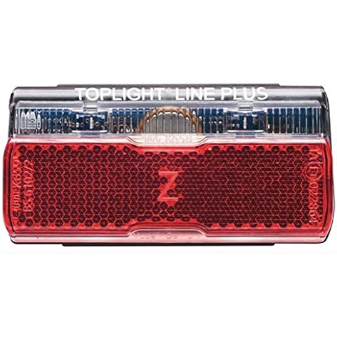 Busch & Müller tail light Toplight Line PLUS bike light, black / red, bolt spacing: 50 mm Cover