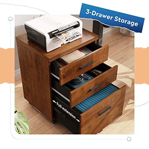 Devaise OR-WIDEN-WA 3 Drawer File Cabinet For Home Office thumb #3