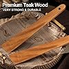 2 Pcs Teak Wood Spatula Set Non Toxic Cooking Utensils Spurtle Kitchen Tools Turner Bamboo Wooden Spatulas for Cooking Spoon Flat Egg Flipper Spatula Kitchen Utensil Set Sourdough Scraper Stirrer #5