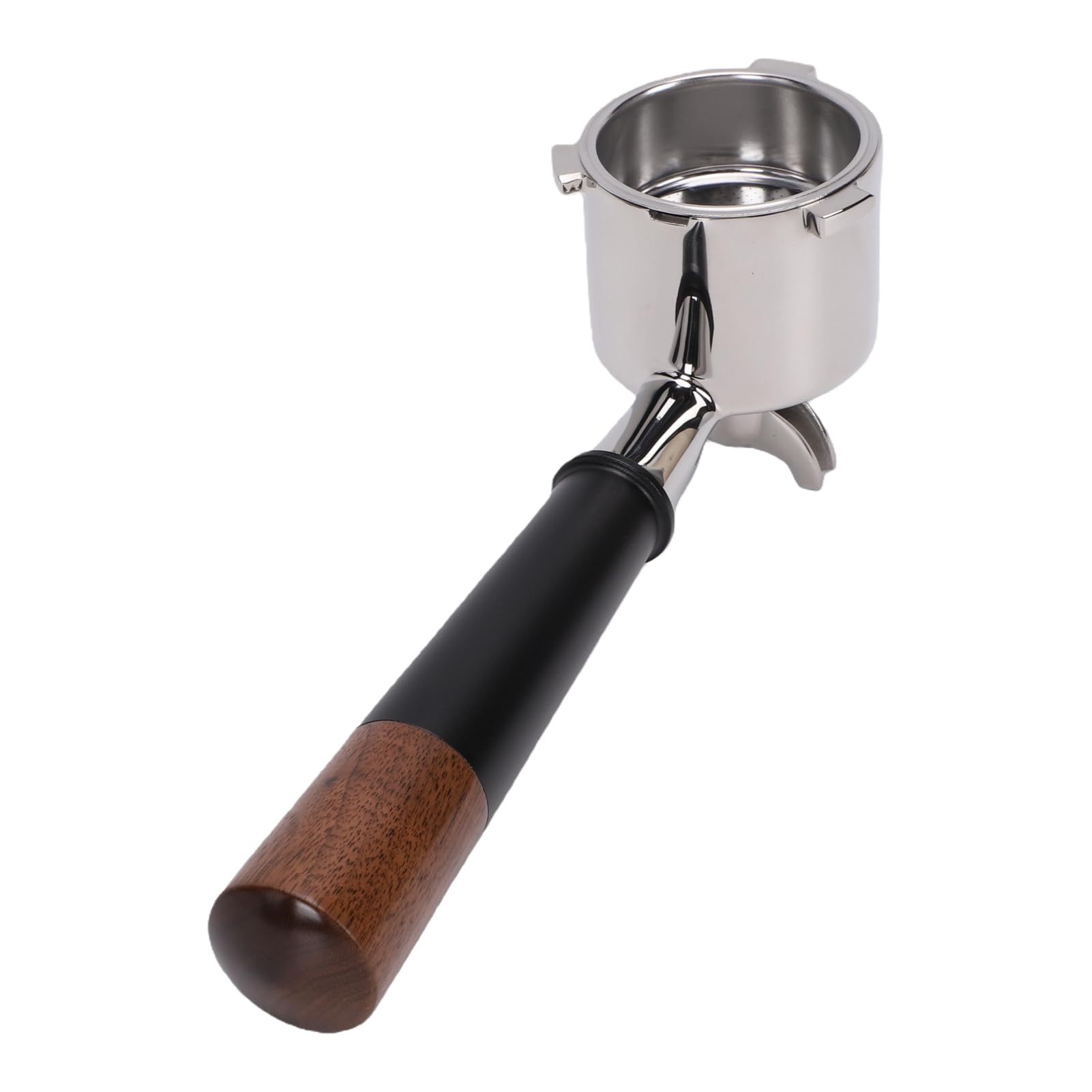 RIZGHWOY Portafiltro Macchina caffè, Filtro caffè 51 Mm 3 Orecchie | Manico in Legno di Noce, Acciaio Inox 304, Compatibile con EC9155, EC9255