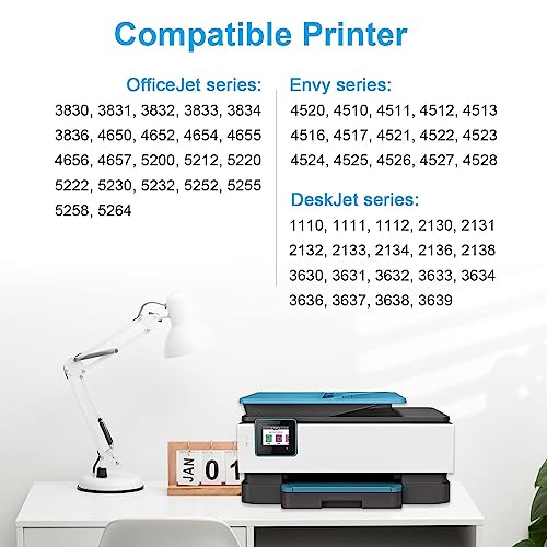 63Xl Ink Cartridge Combo Pack | High Yield For Hp Ink 63 63Xl Black/Color Works For Hp Envy 4520 Officejet 3830 4650 5255 Series Printer #TOP1