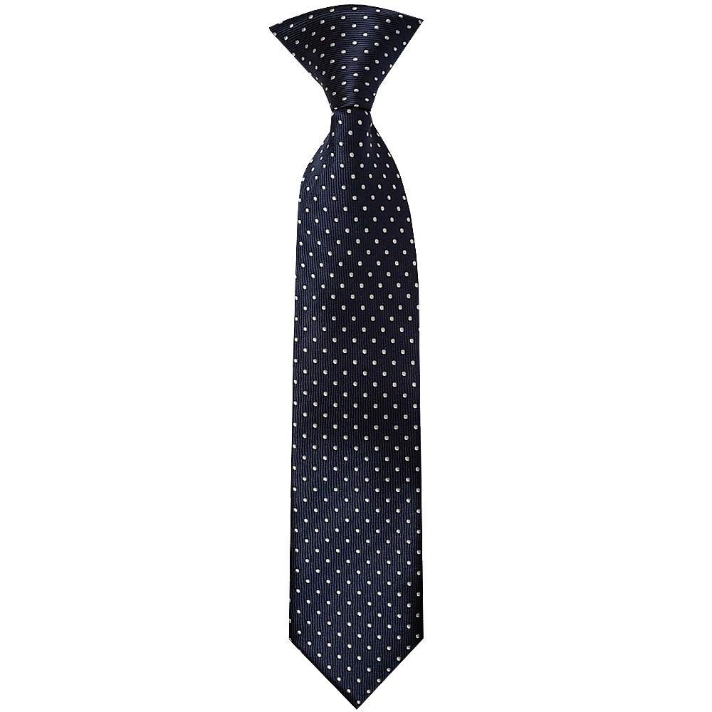 Ties R Us Boys Blue Pre Tied Navy Polka Dot Tie Age 4-7