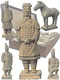 Terracotta Army Statues Set of 5, Xi'an Warrior Figurines for Office Decor