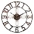 UMEXUS Outdoor Indoor Retro Wall Clock Waterproof, 18 Inch Metal Cut Out Large Decorative Silent Non Ticking Wall Clock for Living Room, Patio, Garden, Office, Home Decor (Copper)