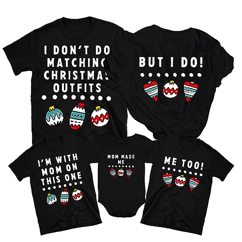 I Don't Do Matching Christmas Outfits - But I Do Holiday Shirt for Family 2024, Personalized Cousins Crew Group T-Shirt Matching Xmas Outfits for Photoshoot Multicolor2