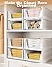 5 Pack Closet Organizer System, Stackable Plastic Clothes Storage Basket, Stackable, Foldable Organizers for Wardrobe Clothes Organizer Suitable for Bedrooms Bathrooms Kitchen Living Rooms Office Dorm