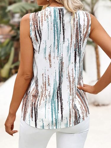Image of Bollyclues Women's Printed Rayon Sleeveless Top for Women | Western Shirt for Women Stylish | Office Wear Crop Top Blouse(TO-05)