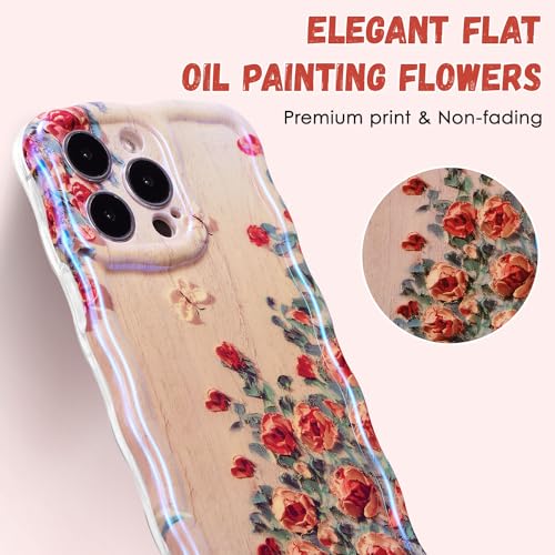 Coque iPhone 12 Pro Max beige à motif fleur vintage QLTYPRI - 2