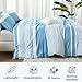 Bedduvit Striped Duvet Cover King Size - 100% Cotton King Duvet Cover, 3 Piece Blue Duvet Cover Set, Simple Modern King Size Duvet Cover with Zipper Closure & 8 Ties (104"x90", No Comforter)