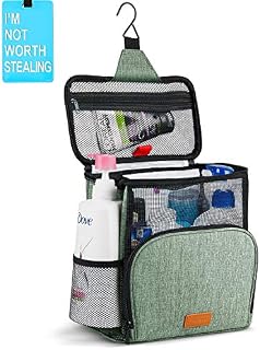 Hiverst Hanging Toiletry Bag, Shower Caddy Tote Bag