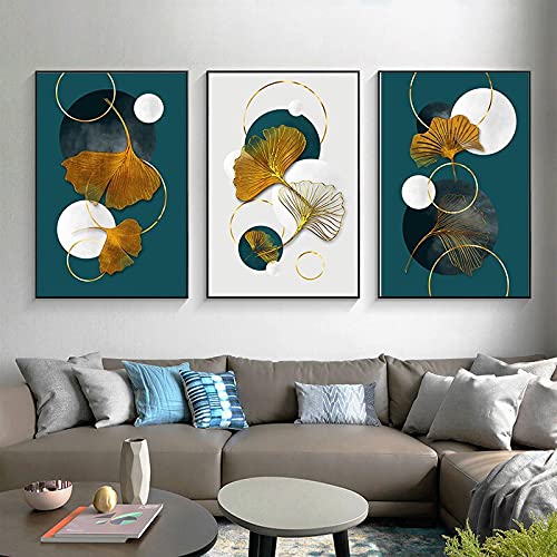 Affiche ginkgo moderne pour décoration salon | Impression toile 60x80cm