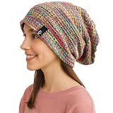 PGTEN Slouchy Knit Beanie Hat for Men Women Winter Baggy Soft Casual Cap Multicolor