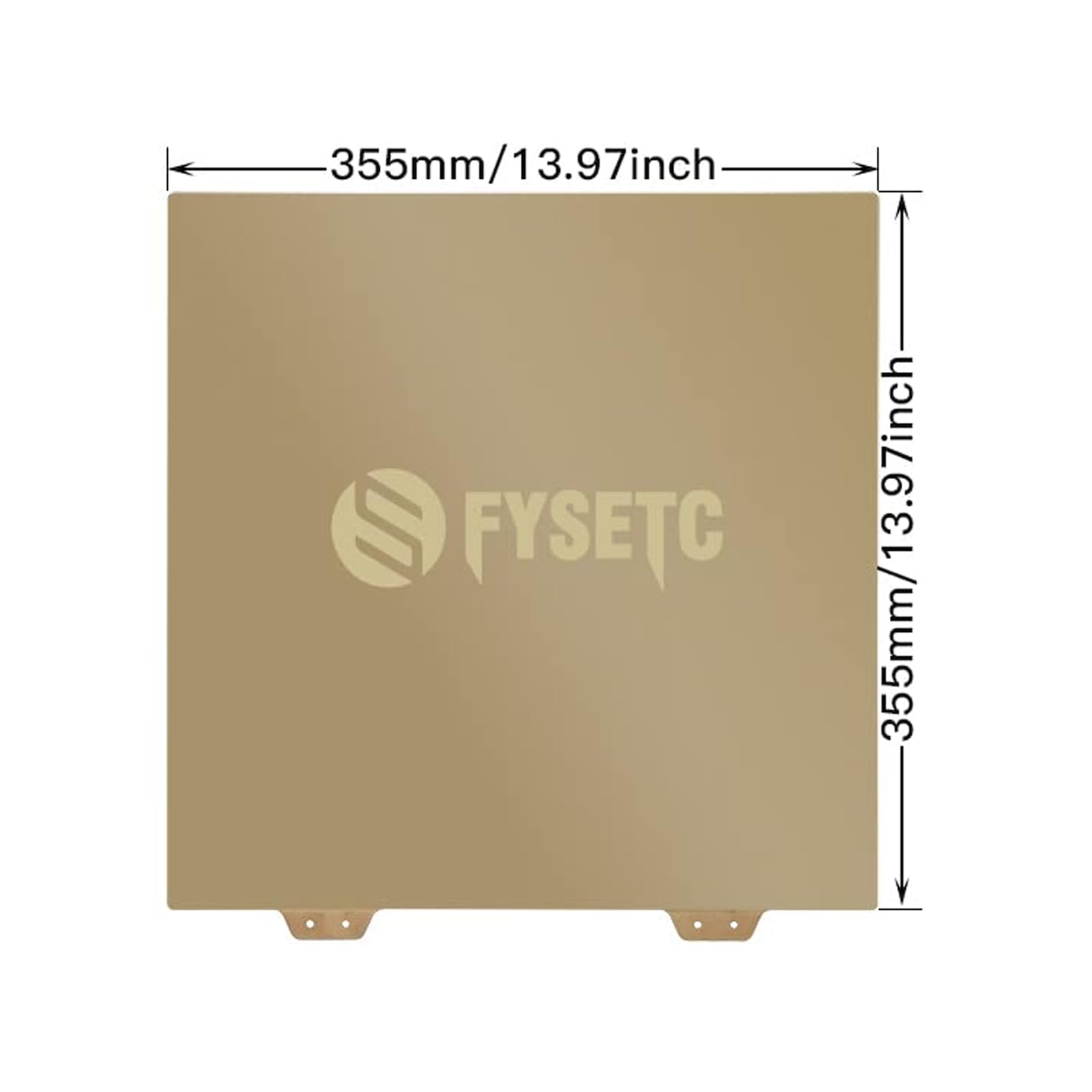 BCZAMD for Voro 2.4 3D Drucker plattform 355mm JanusBPS PEI-Blatt Federstahlplatte Doppelseitig Pulverbeschichtet+Glatt Beschichtete PEI-Blatt 355x355mm/13.9x13.9inch Bauplatte, Bettabdeckung