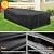 Velway Patio Furniture Cover Waterproof Outdoor Sectional Sofa Set Covers, All Weather Oxford Tear-Resistant Rectangular Table Chair Set Cover with Windproof Design, Large 126x63x28 Inch, Black