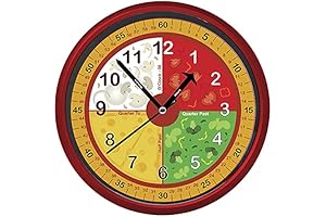 Teacher's Choice Educational Multi Color Pizza Clock