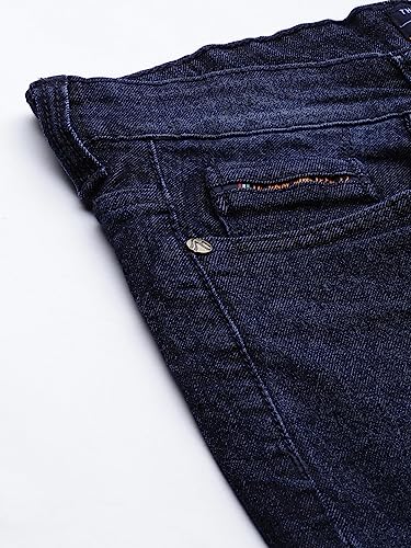 Image of The Indian Garage Co Men Slim Fit Solid Mid-Rise Stretchable Jeans