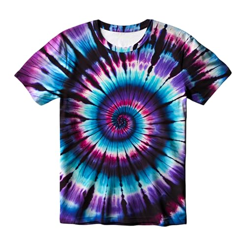 Image of Kids Tie Dye T-Shirt, Children Tie Dye Short Sleeve Tee Shirt for Kids