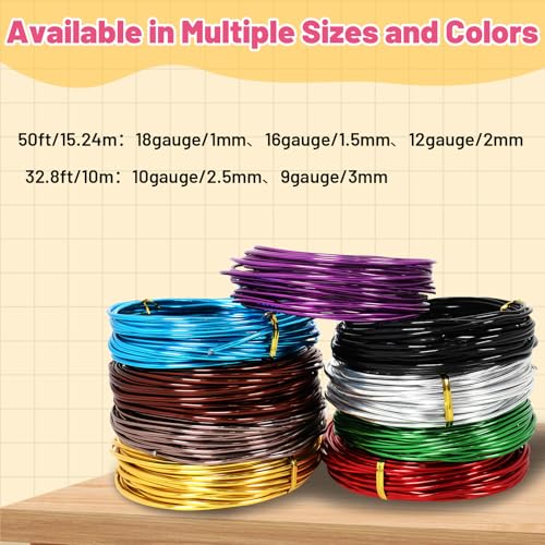 50 feet silver aluminum craft wire 12 gauge 2mm thickness sculpting wire armature wire for sculpting bendable metal craft wire for making dolls skeleton diy crafts