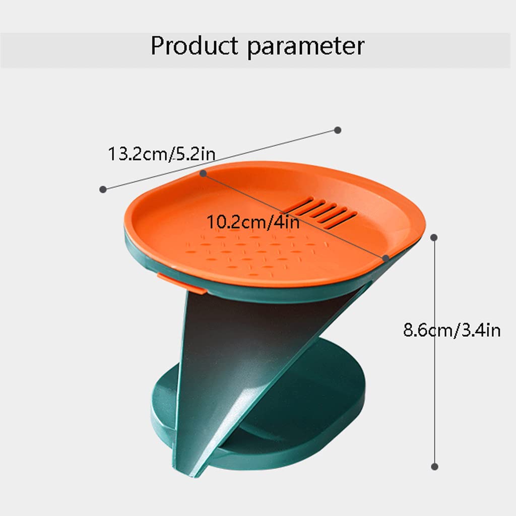 Jabonera, jabonera, jabonera de Almacenamiento doméstica con Drenaje automático, jabonera de Drenaje extraíble con Base de Ventosa, Caja de jabón de encimera,Jabonera(Type I)
